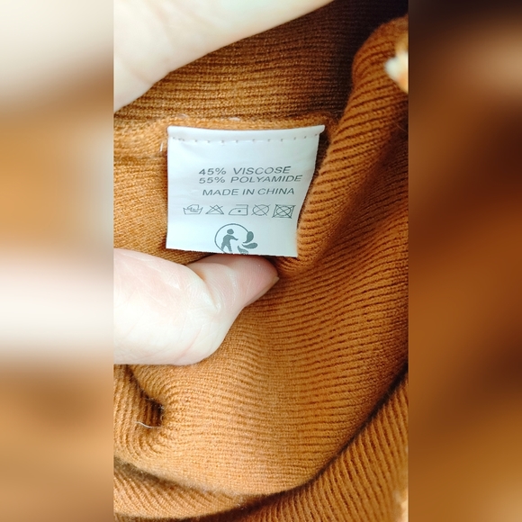 Laetitia Mem Tan Brown Long Sleeve Fine Knit Jumper Size 12 - Picture 5 of 7